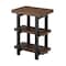 Alaterre Furniture Pomona Metal and Wood 2-Shelf End Table AMBA0220 - alternate 2